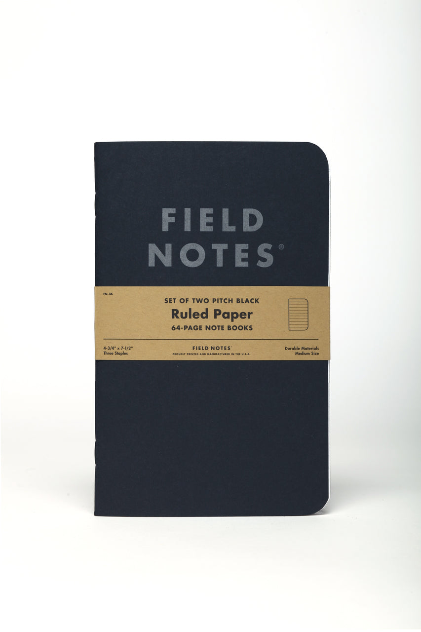 Field Notes Pitch Black Ruled 2 Pack