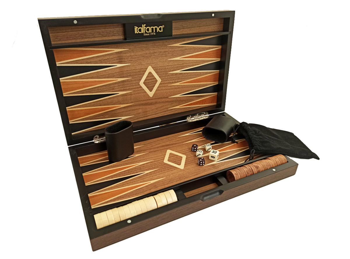Italfama Deluxe Hand Inlaid Backgammon Set