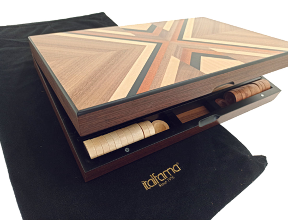Italfama Deluxe Hand Inlaid Backgammon Set