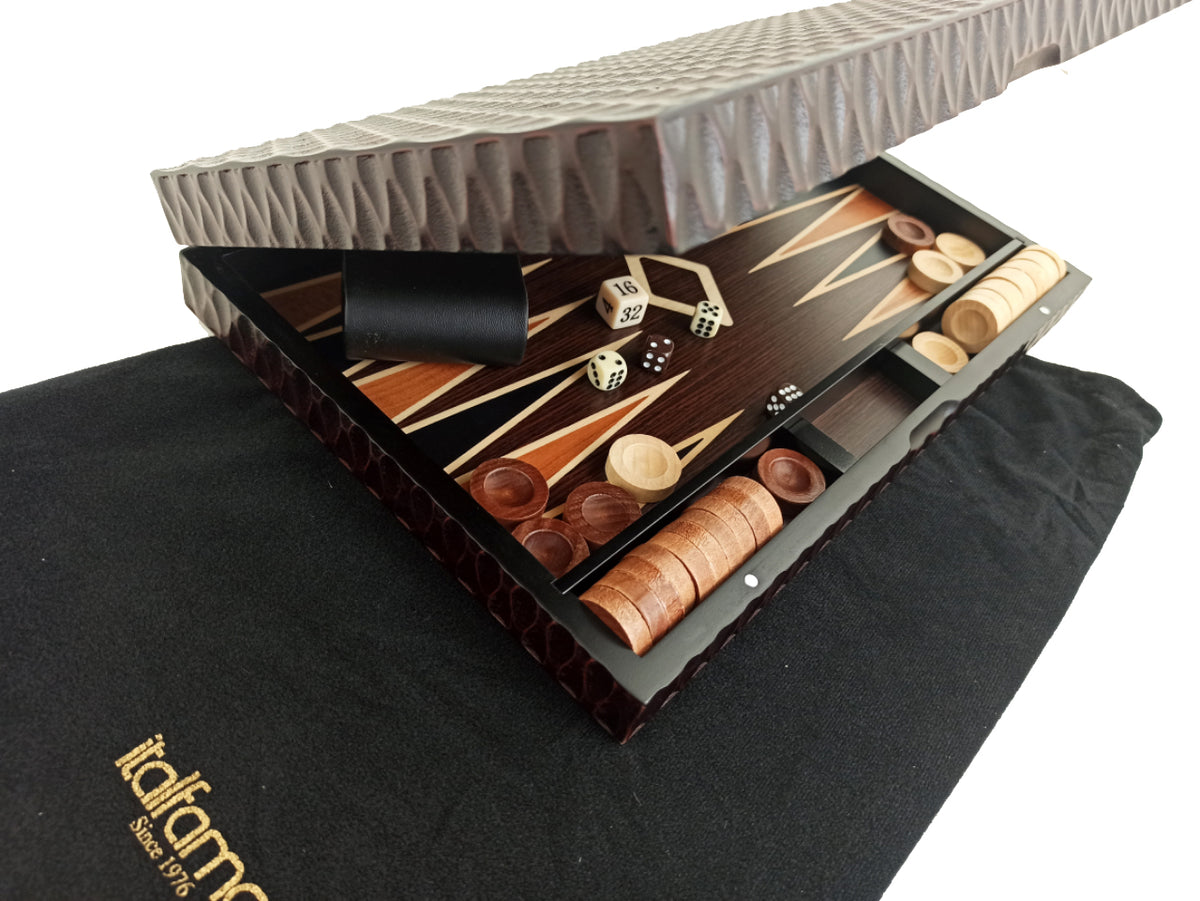 Italfama Hand Carved Backgammon Set
