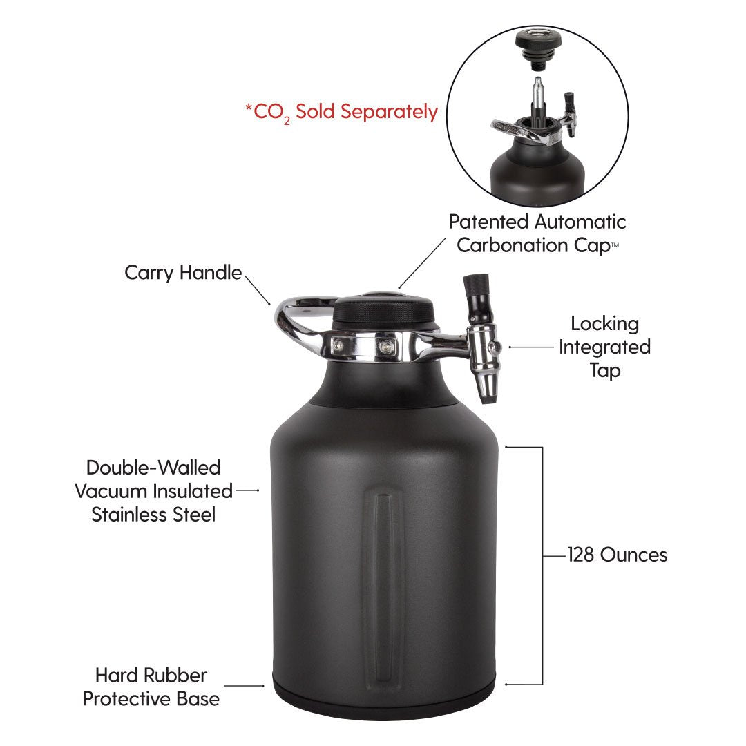 GrowlerWerks uKeg Go 128 - Midnight