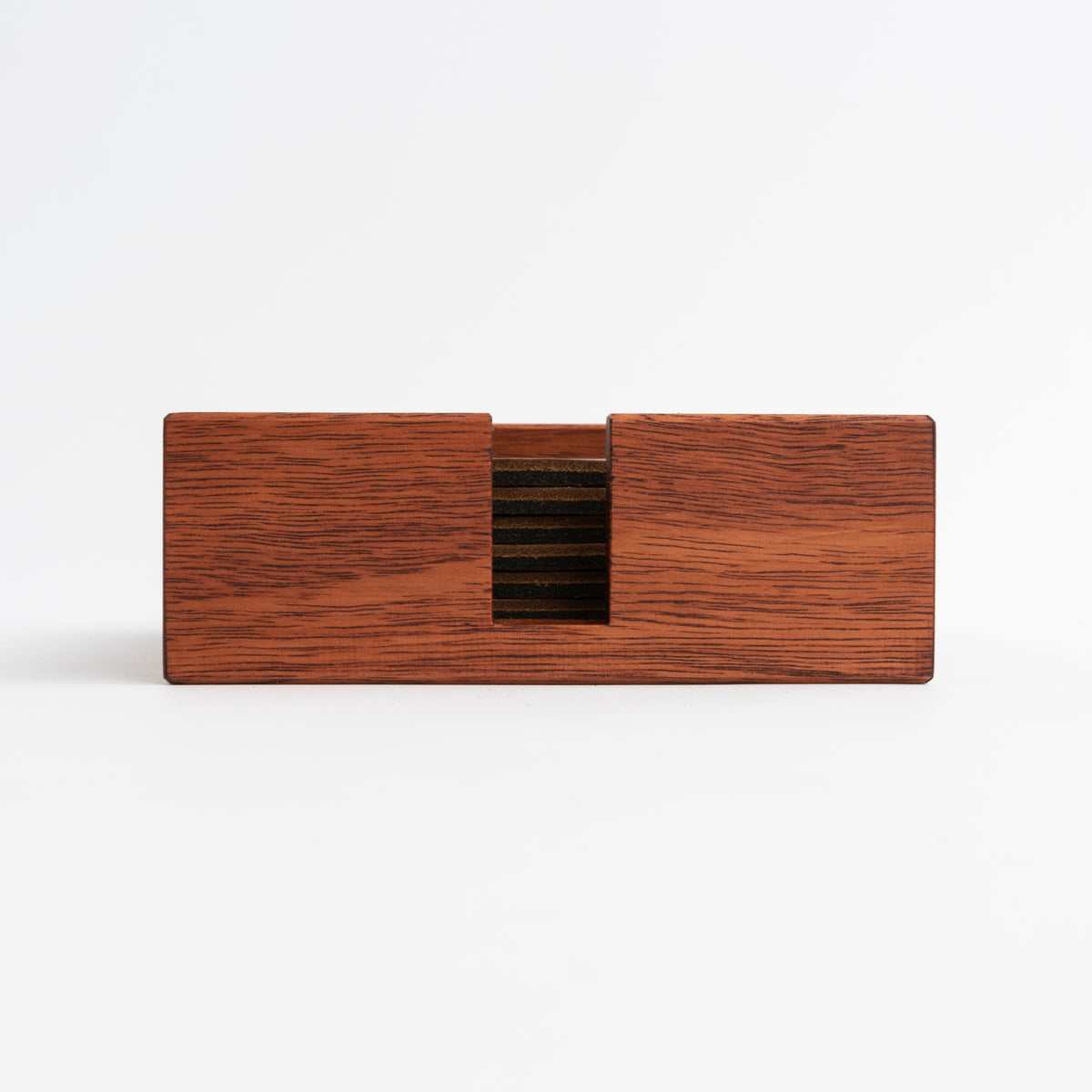 Gallantoro Leather Coasters in Timber Case