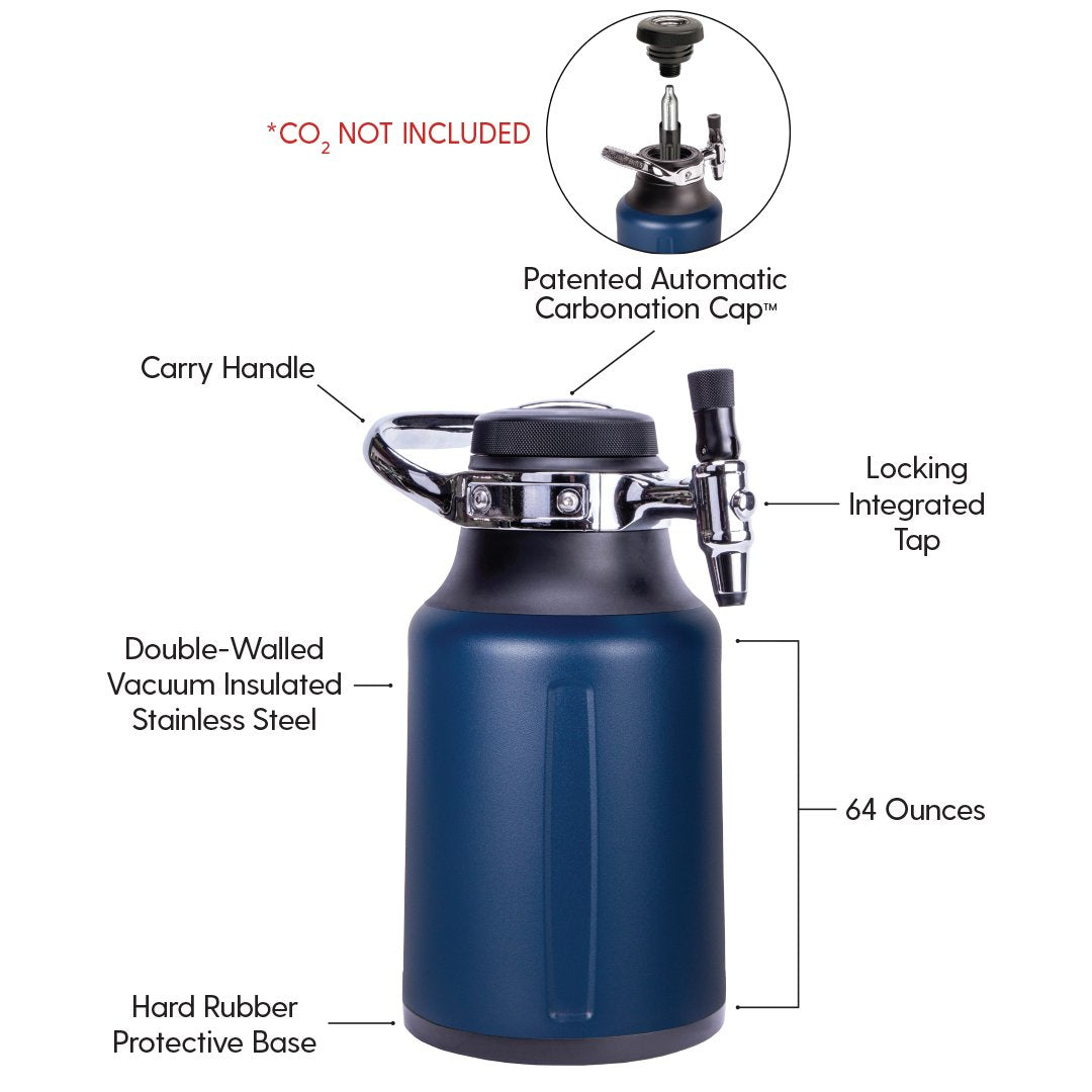 GrowlerWerks uKeg Go 64 - Midnight