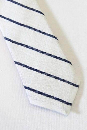 WoodyRoo White Stripe Tie