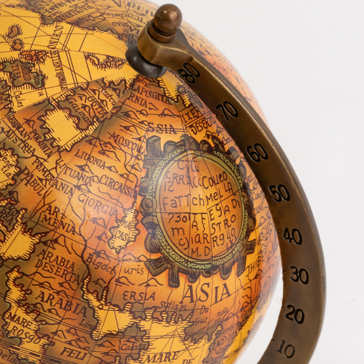 Italfama Ancient Map Globe w/ Marble Base