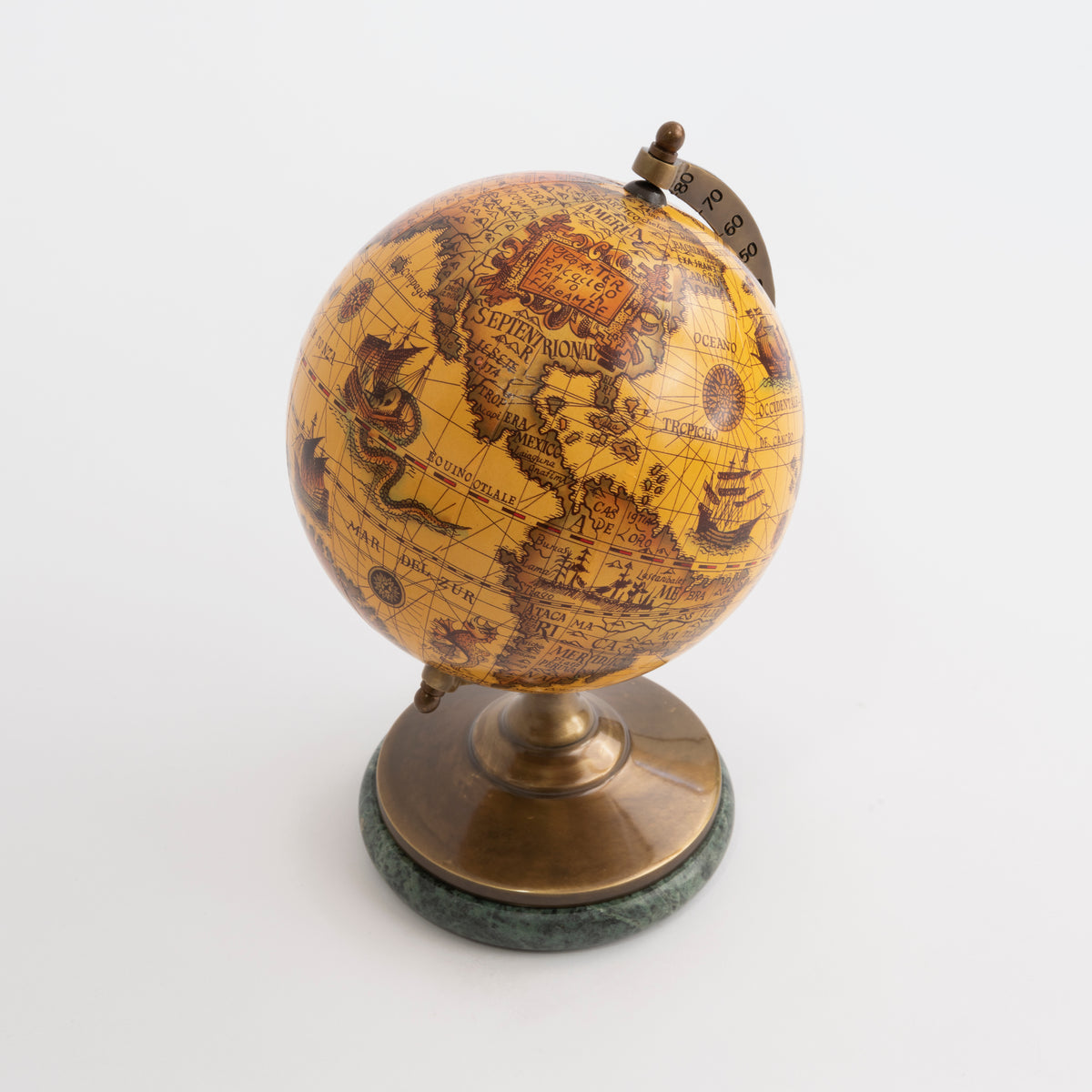 Italfama Ancient Map Globe w/ Marble Base