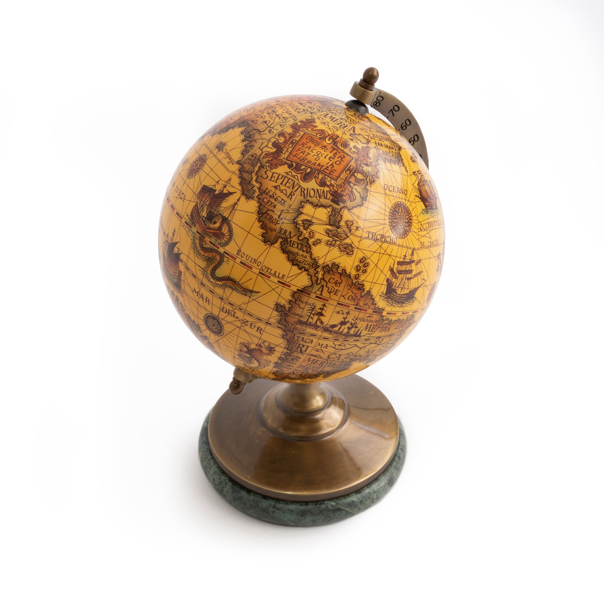Italfama Ancient Map Globe w/ Marble Base