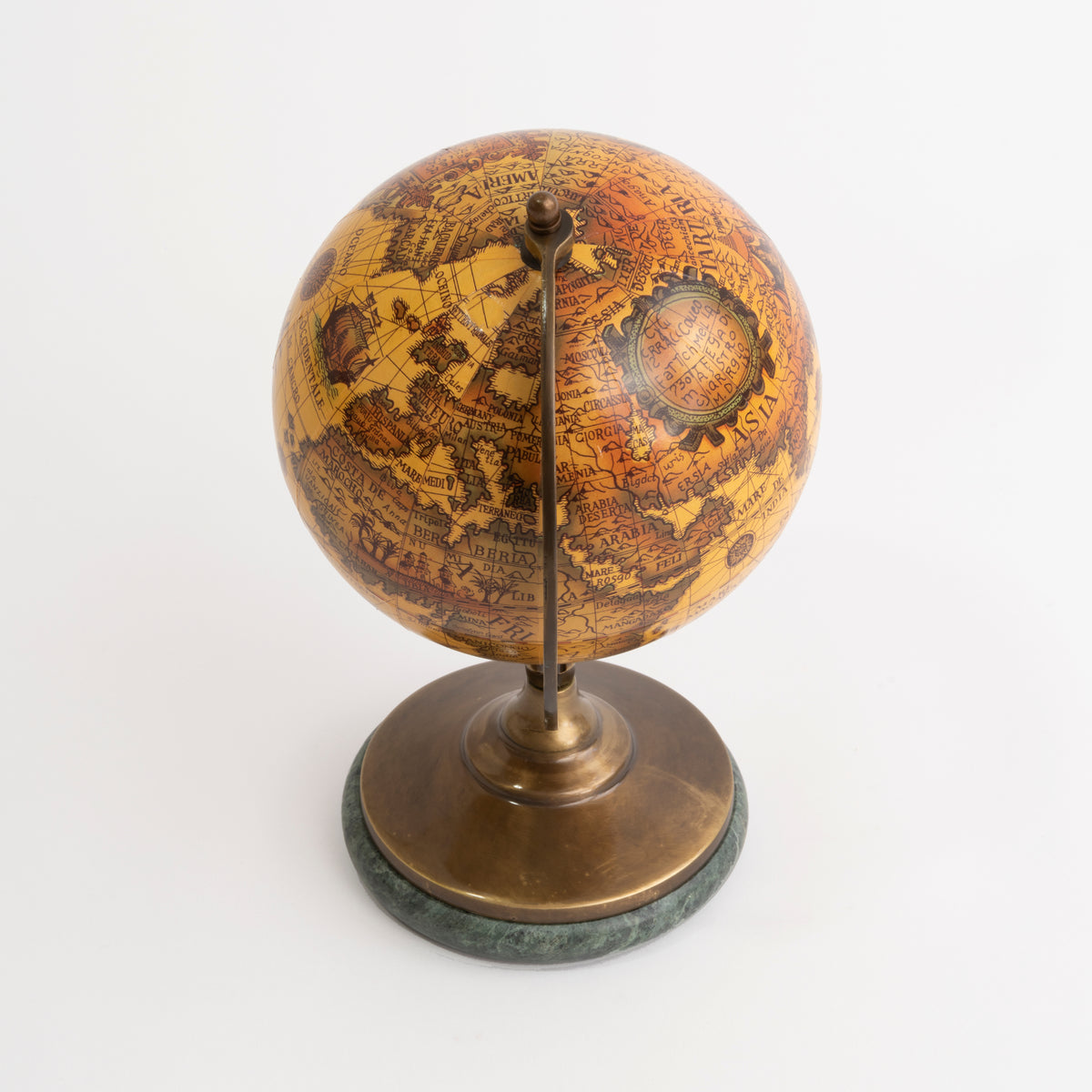 Italfama Ancient Map Globe w/ Marble Base