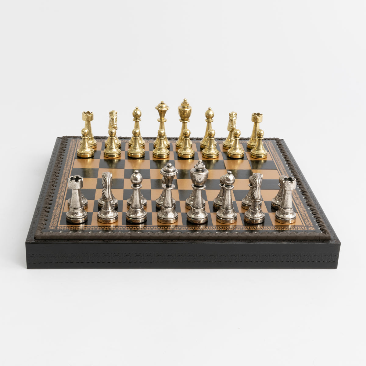 Italfama Classic Metal Chess Set With BackGammon + Checkers