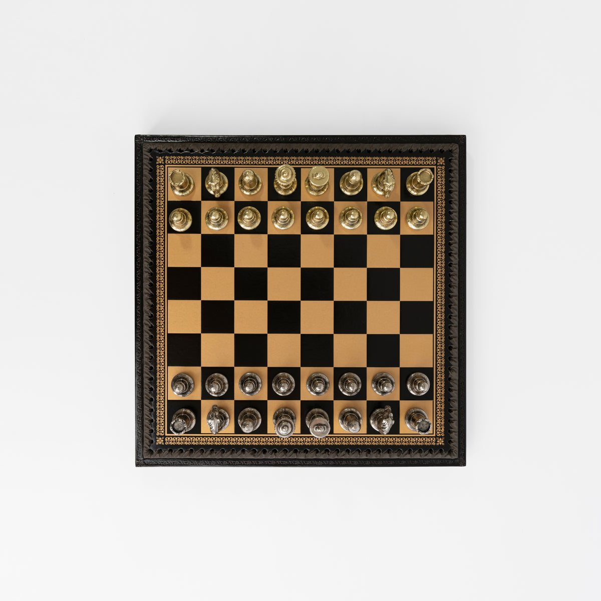 Italfama Classic Metal Chess Set With BackGammon + Checkers