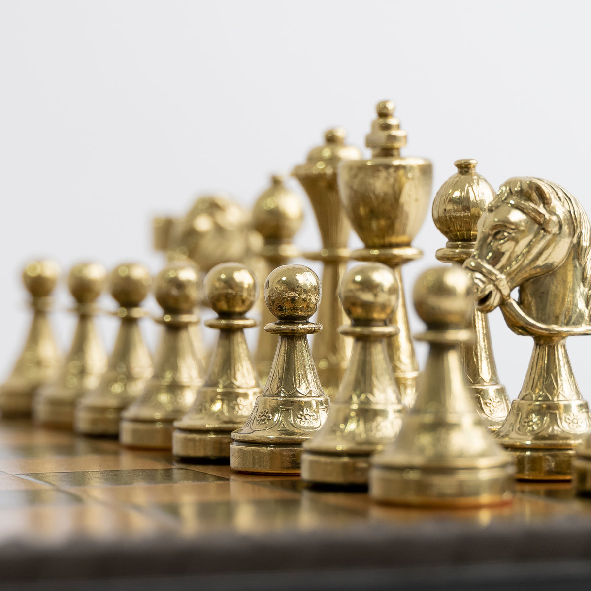 Italfama Classic Metal Chess Set With BackGammon + Checkers