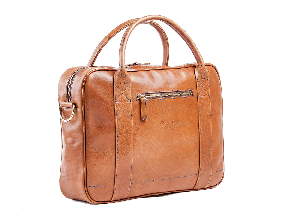 Danny P Leather Messenger Bag Tan