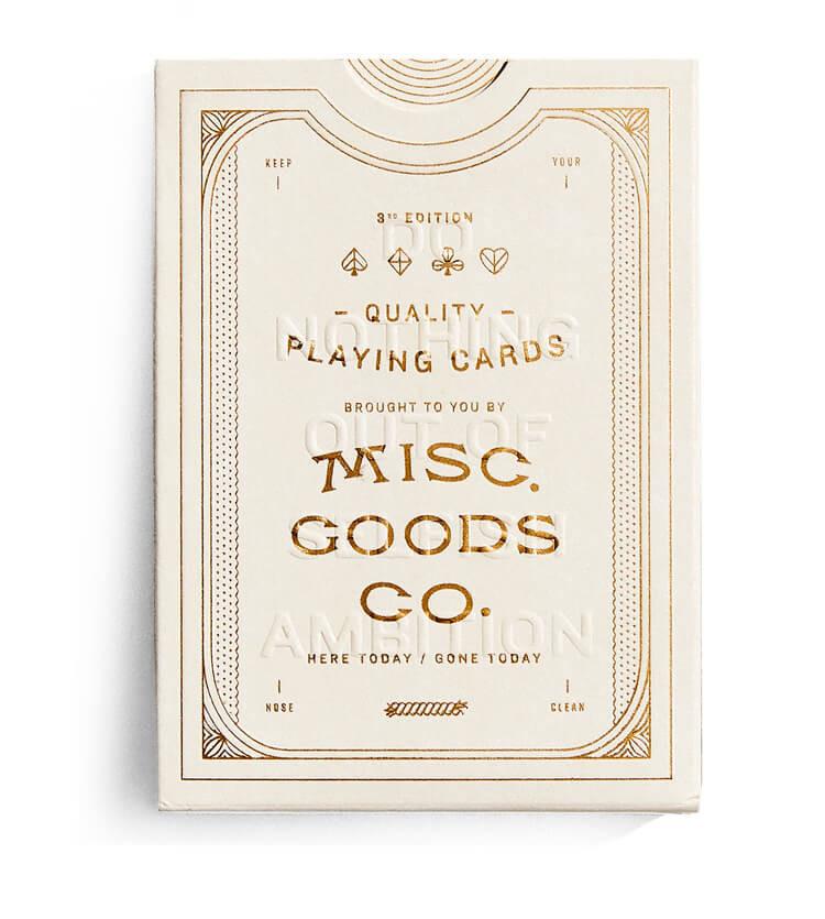 Misc. Goods Co. Playing Cards Ivory