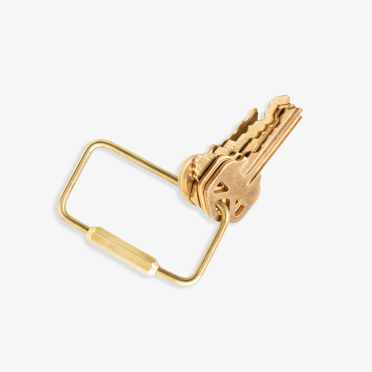 Maxx &amp; Unicorn Rectangle Keyring Brass