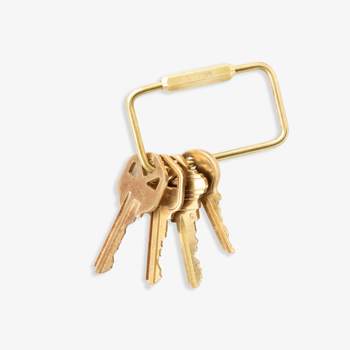 Maxx &amp; Unicorn Rectangle Keyring Brass