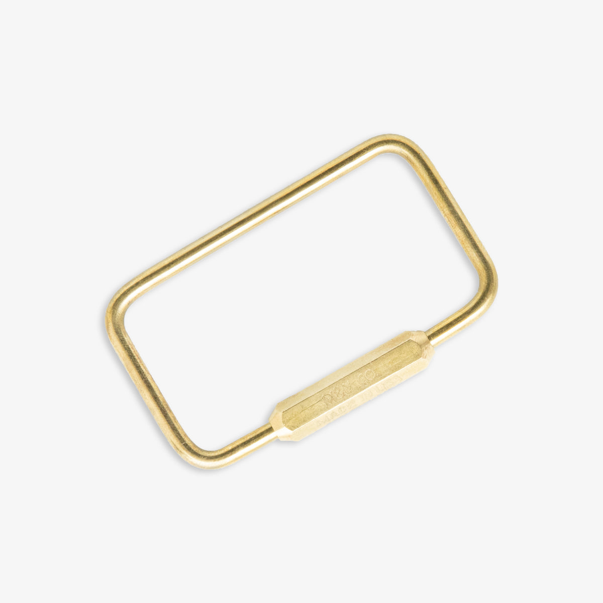 Maxx &amp; Unicorn Rectangle Keyring Brass