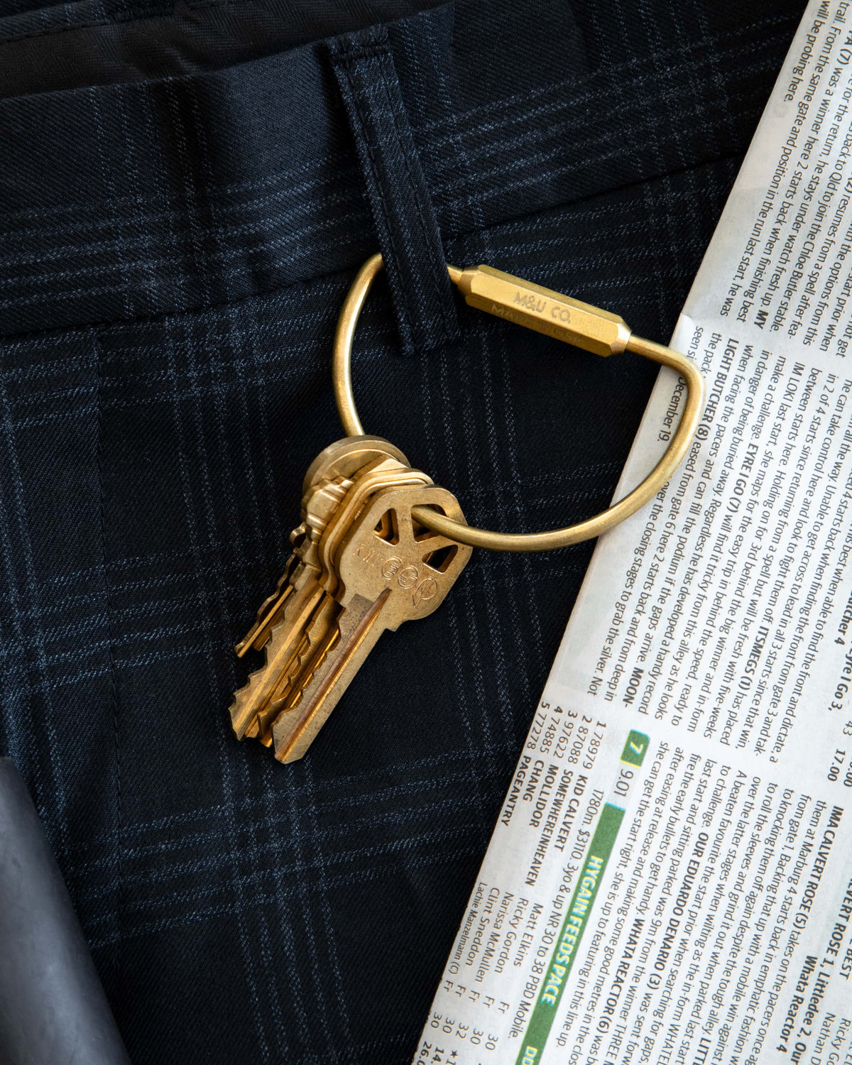 Maxx &amp; Unicorn D Keyring Brass