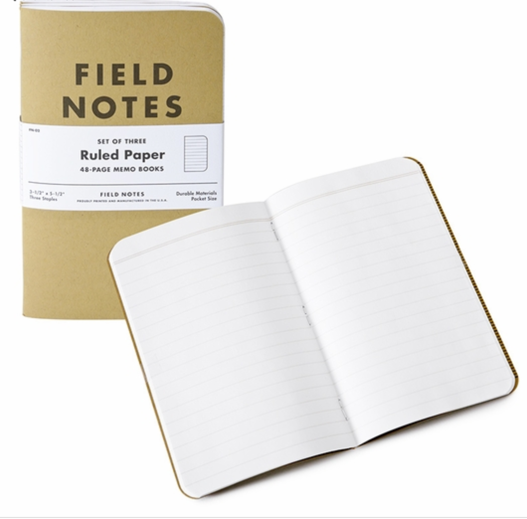 Field Notes Original Kraft Ruled 3 Pack