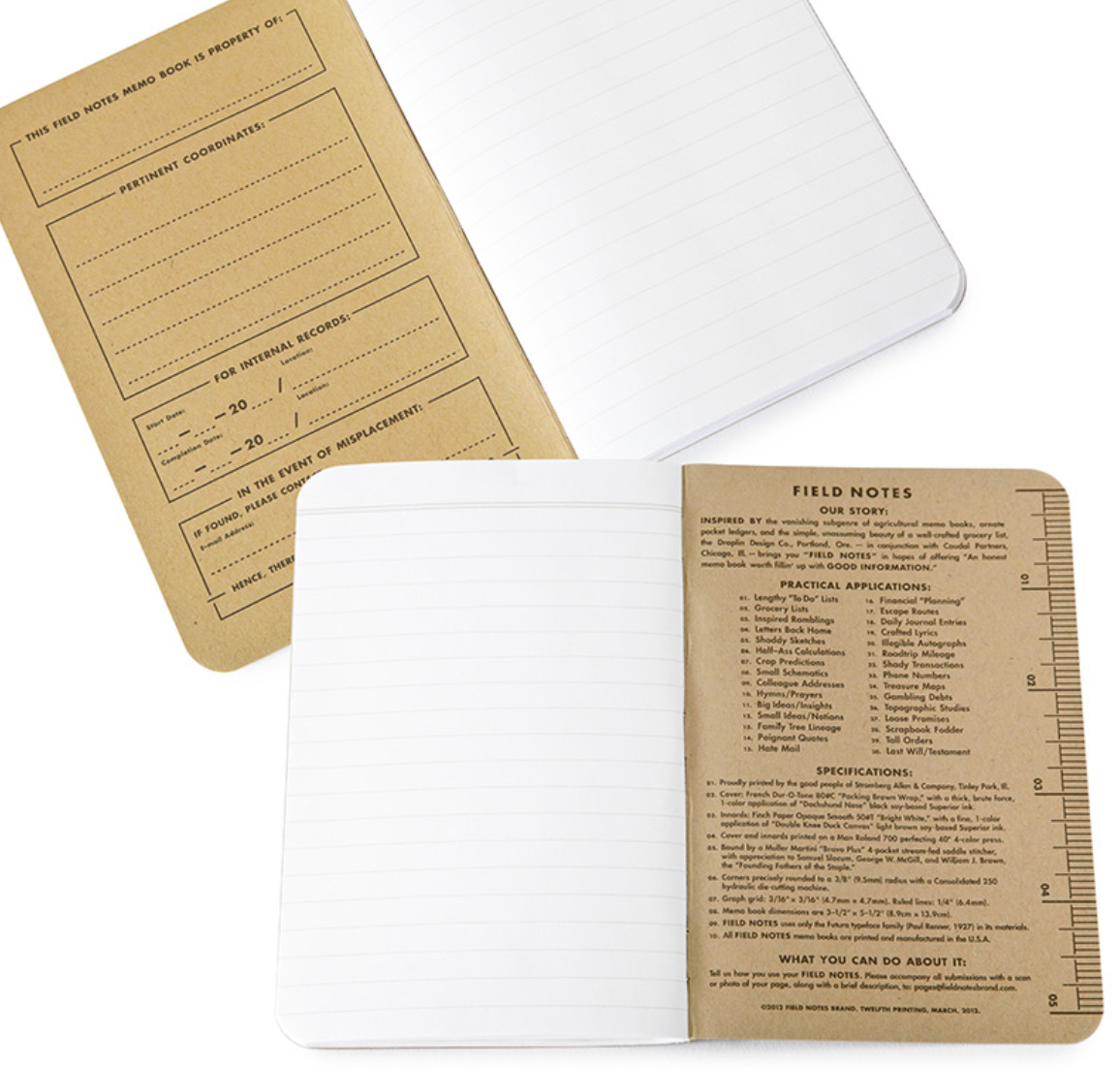 Field Notes Original Kraft Ruled 3 Pack