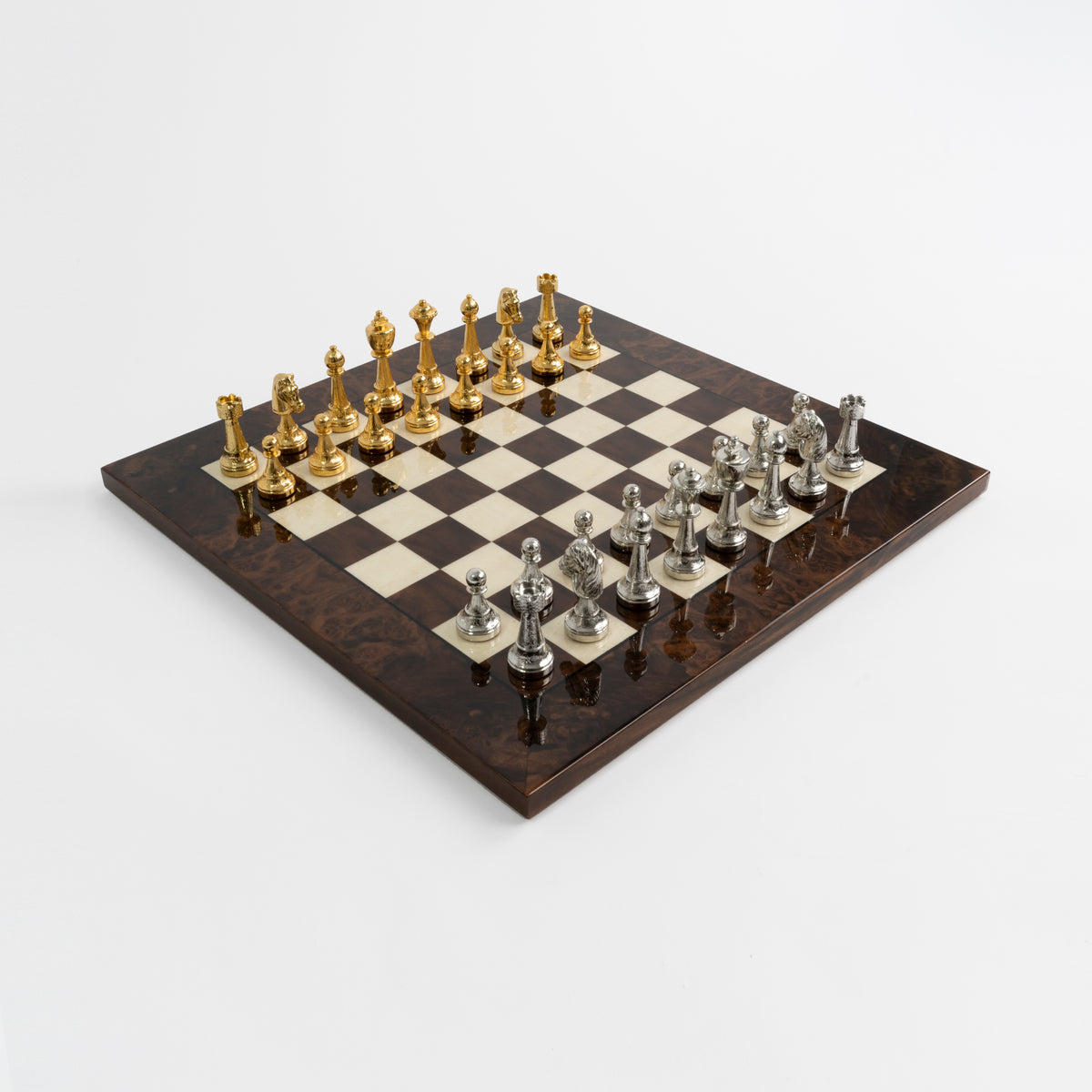 Italfama Walnut Briar Wood Chess Set