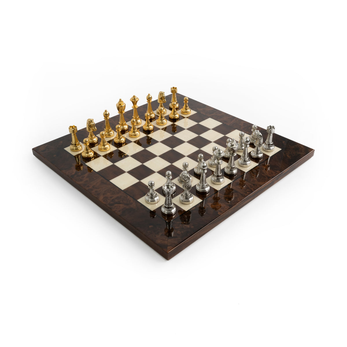 Italfama Walnut Briar Wood Chess Set