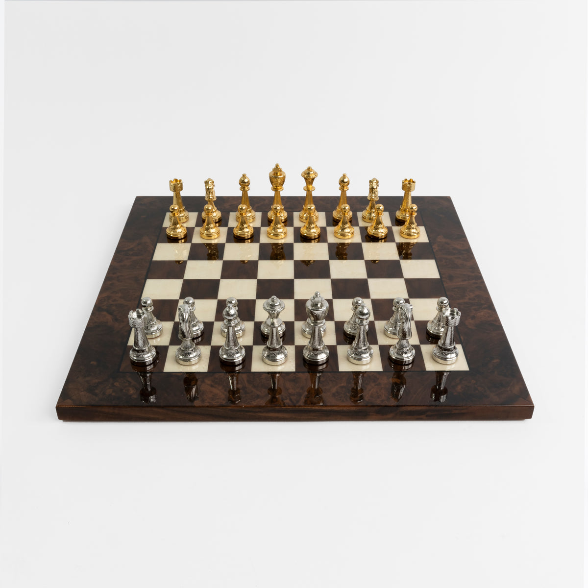 Italfama Walnut Briar Wood Chess Set