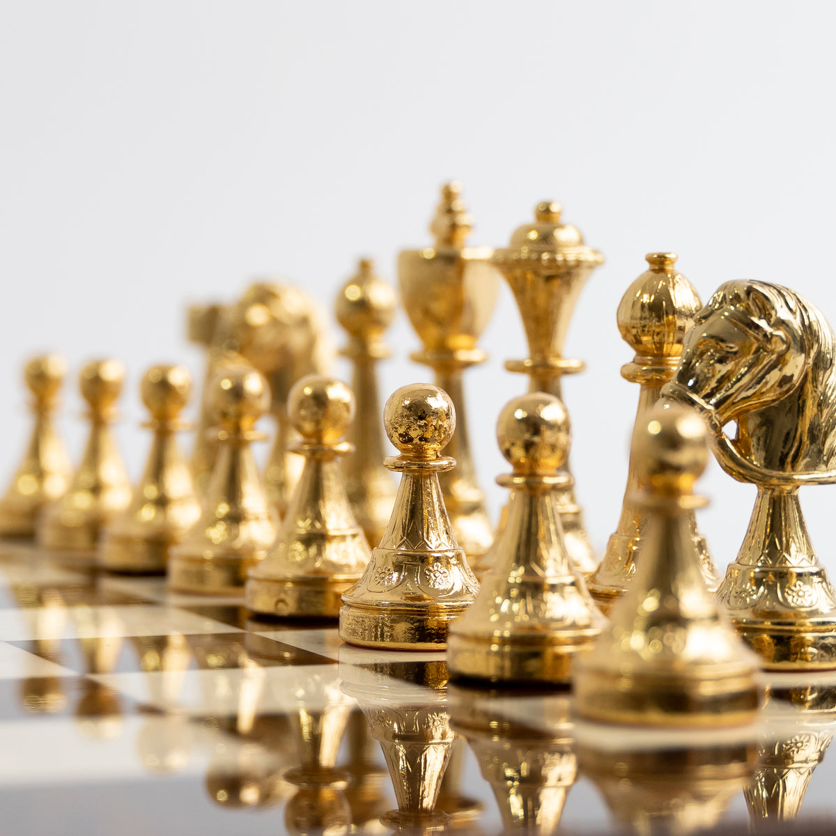 Italfama Walnut Briar Wood Chess Set