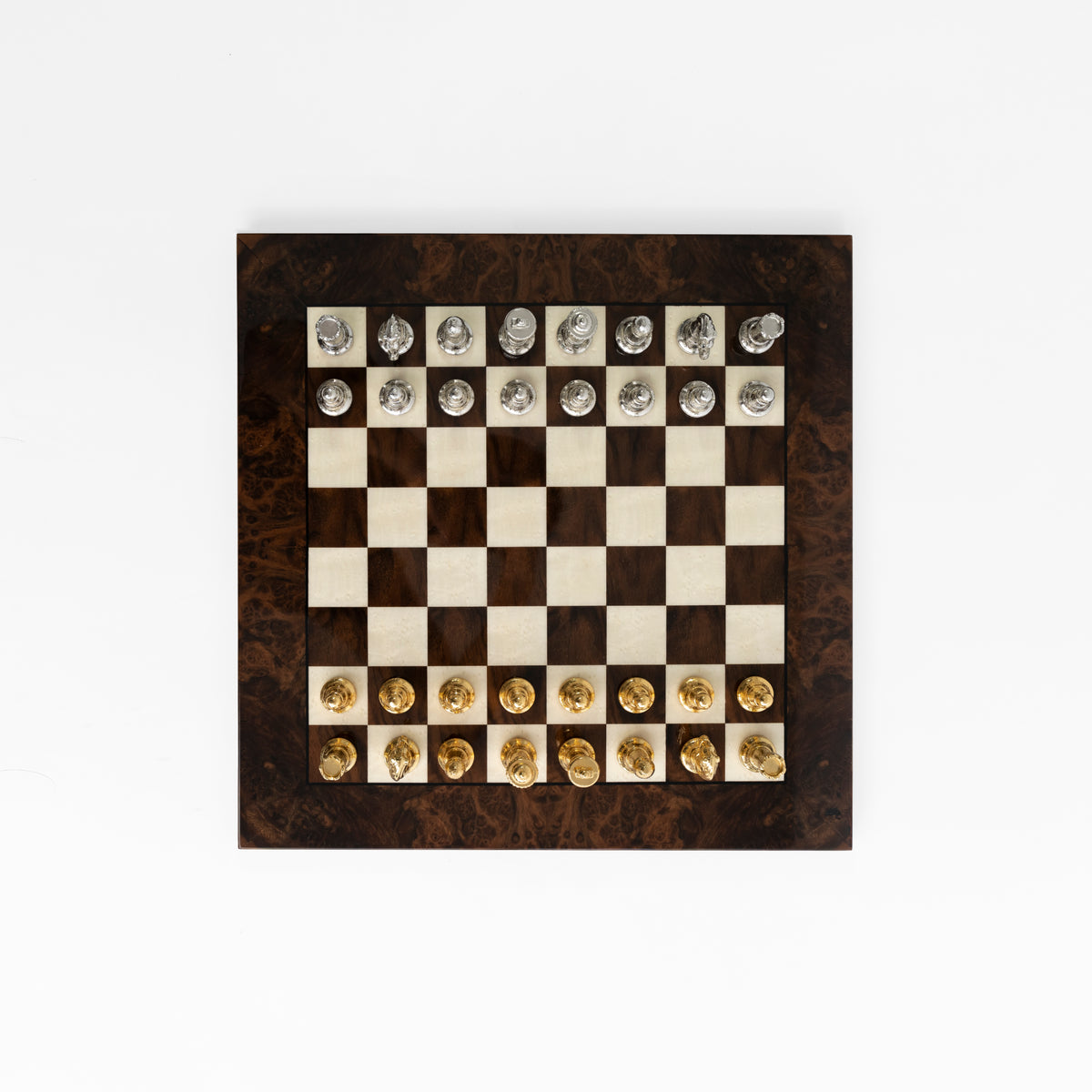 Italfama Walnut Briar Wood Chess Set