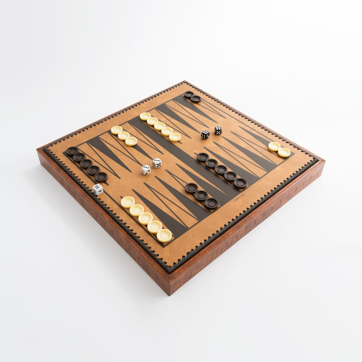 Italfama Classic Metal/Wood Chess Set With BackGammon + Checkers