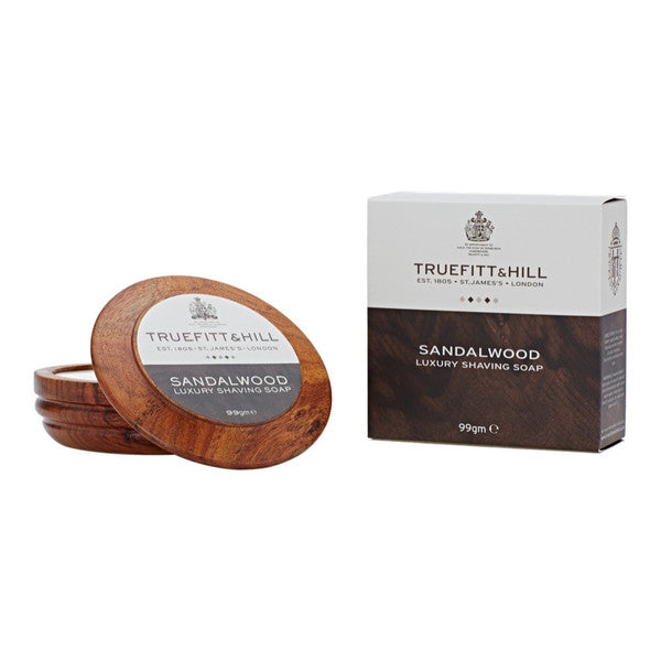 Truefitt and Hill Sandalwood Luxury Shaving Soap In Wooden Bowl