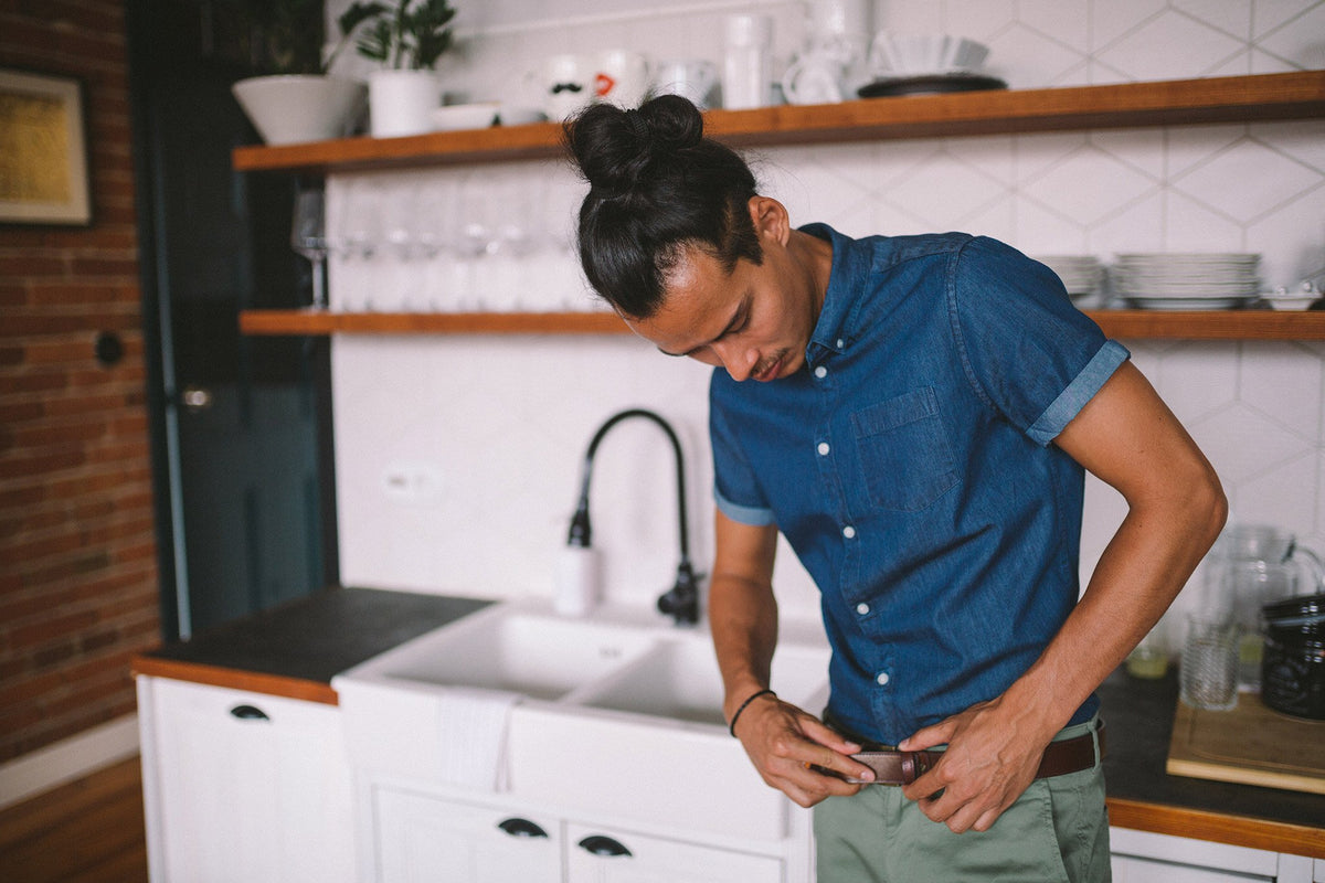 Danny P. Leather Belt Brown