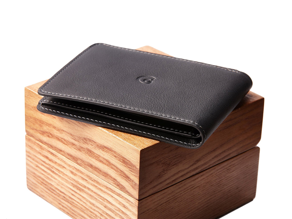 Danny P. Slim Leather Coin Wallet Black