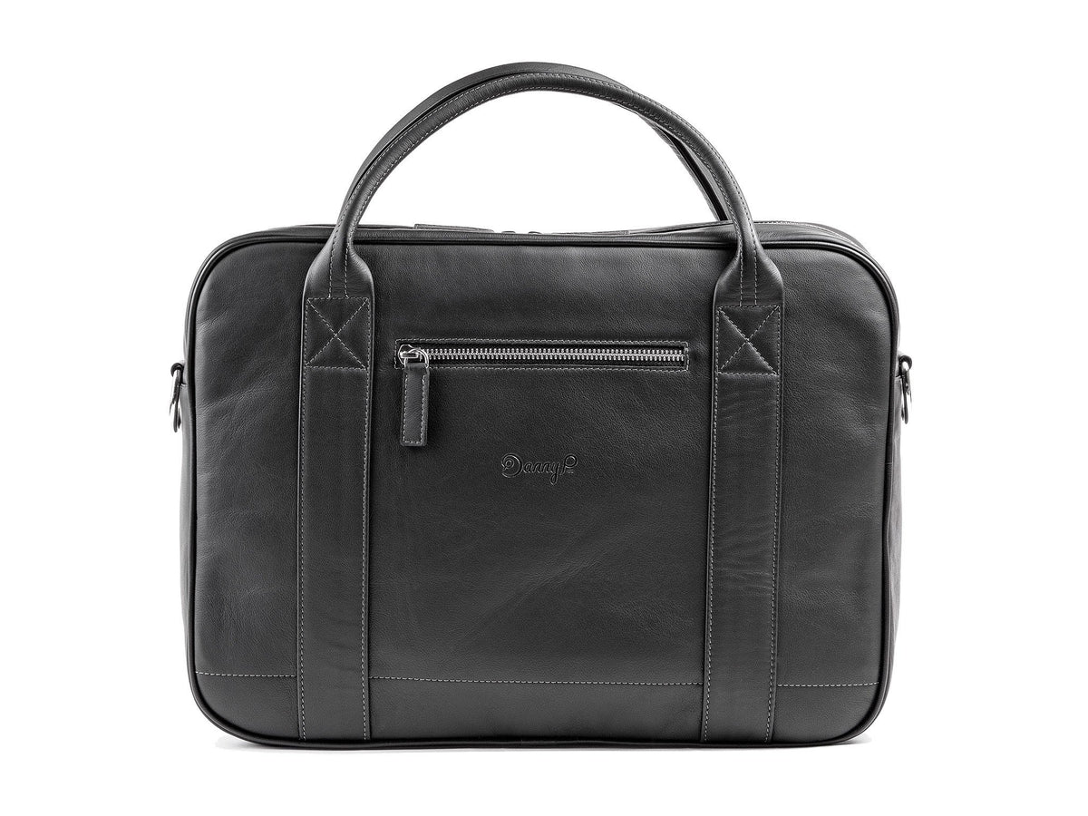 Danny P Leather Messenger Bag Black