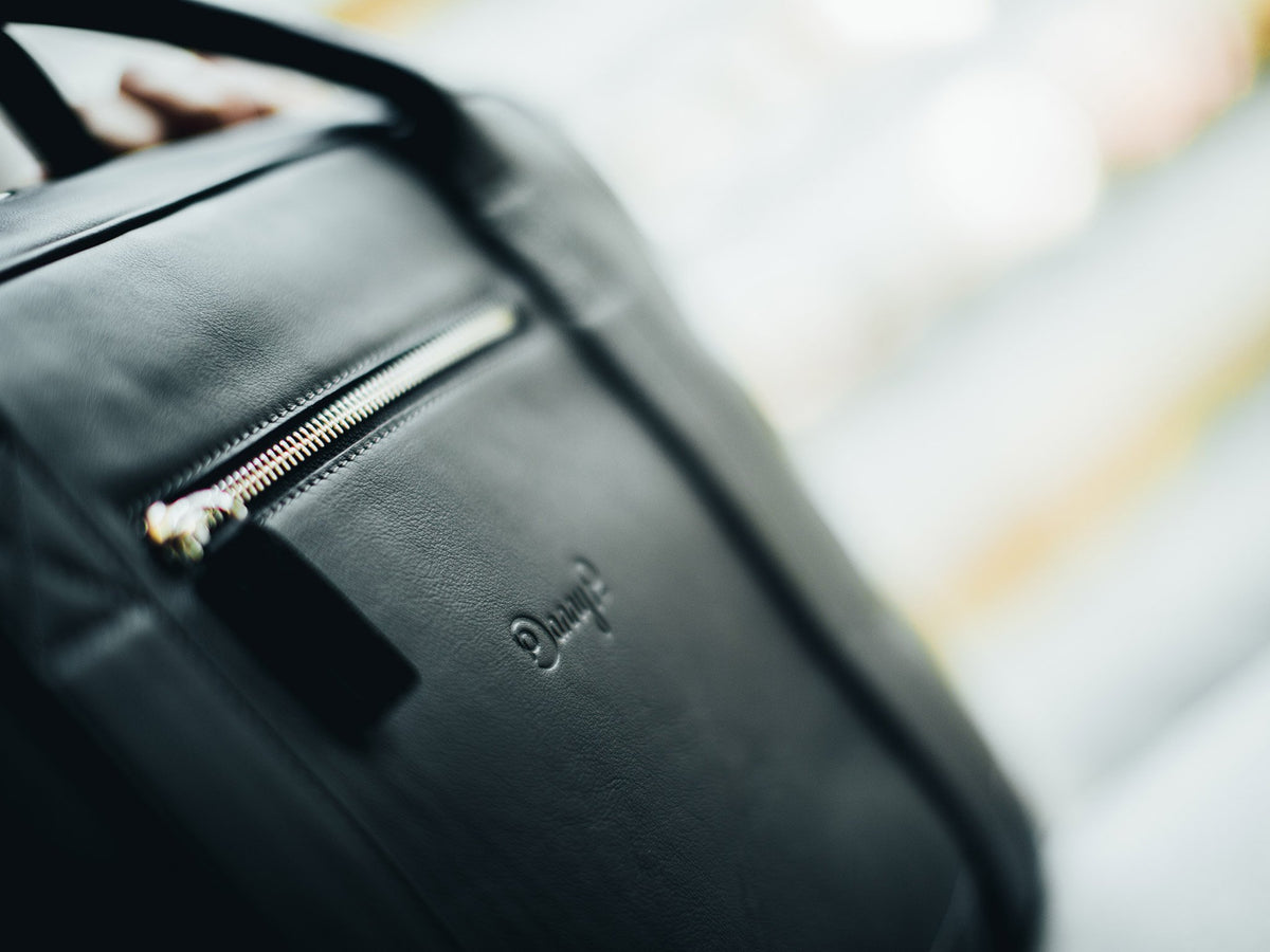 Danny P Leather Messenger Bag Black