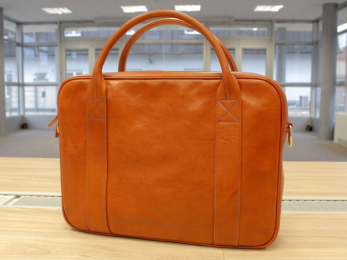 Danny P Leather Messenger Bag Tan