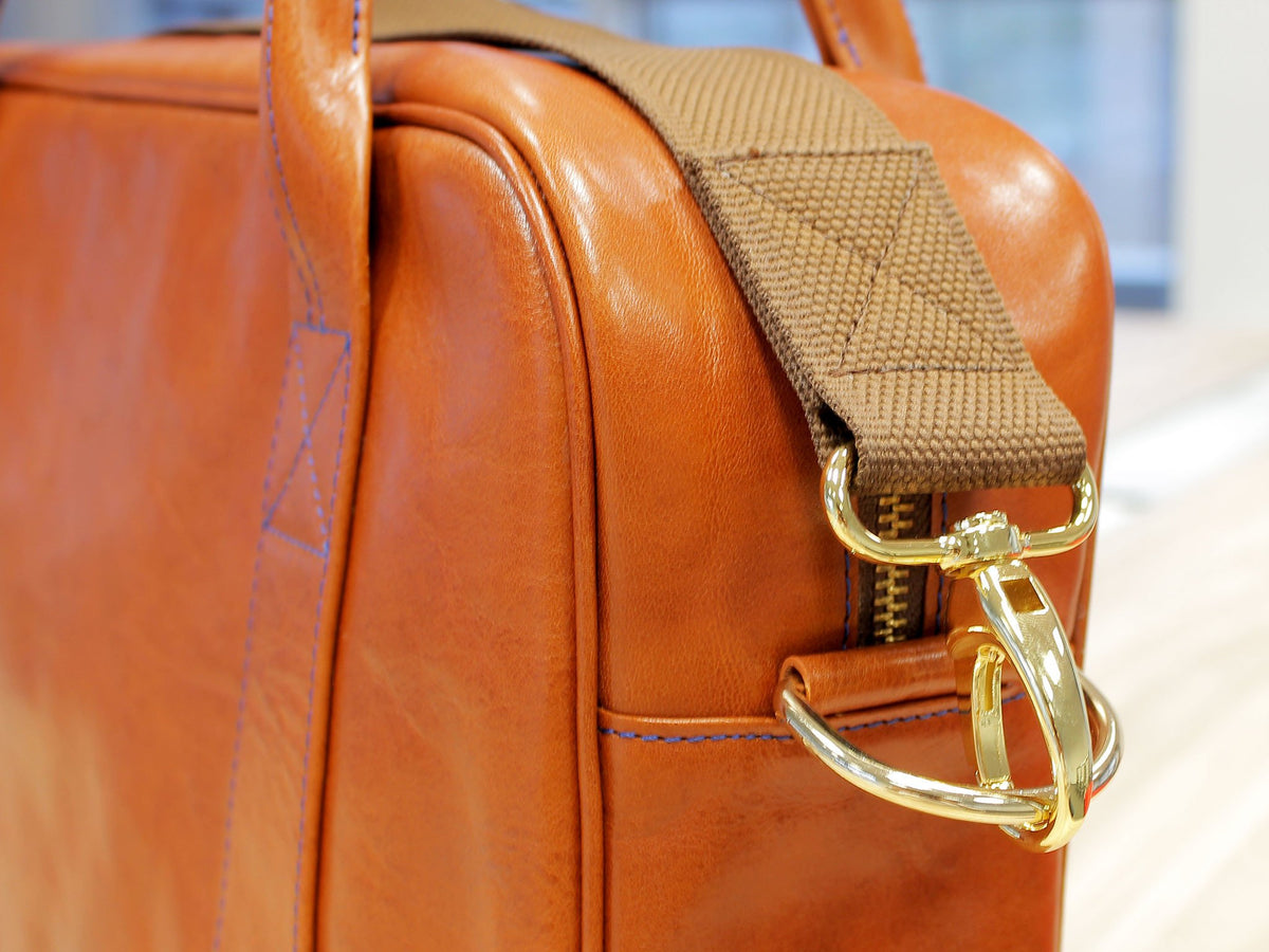 Danny P Leather Messenger Bag Tan