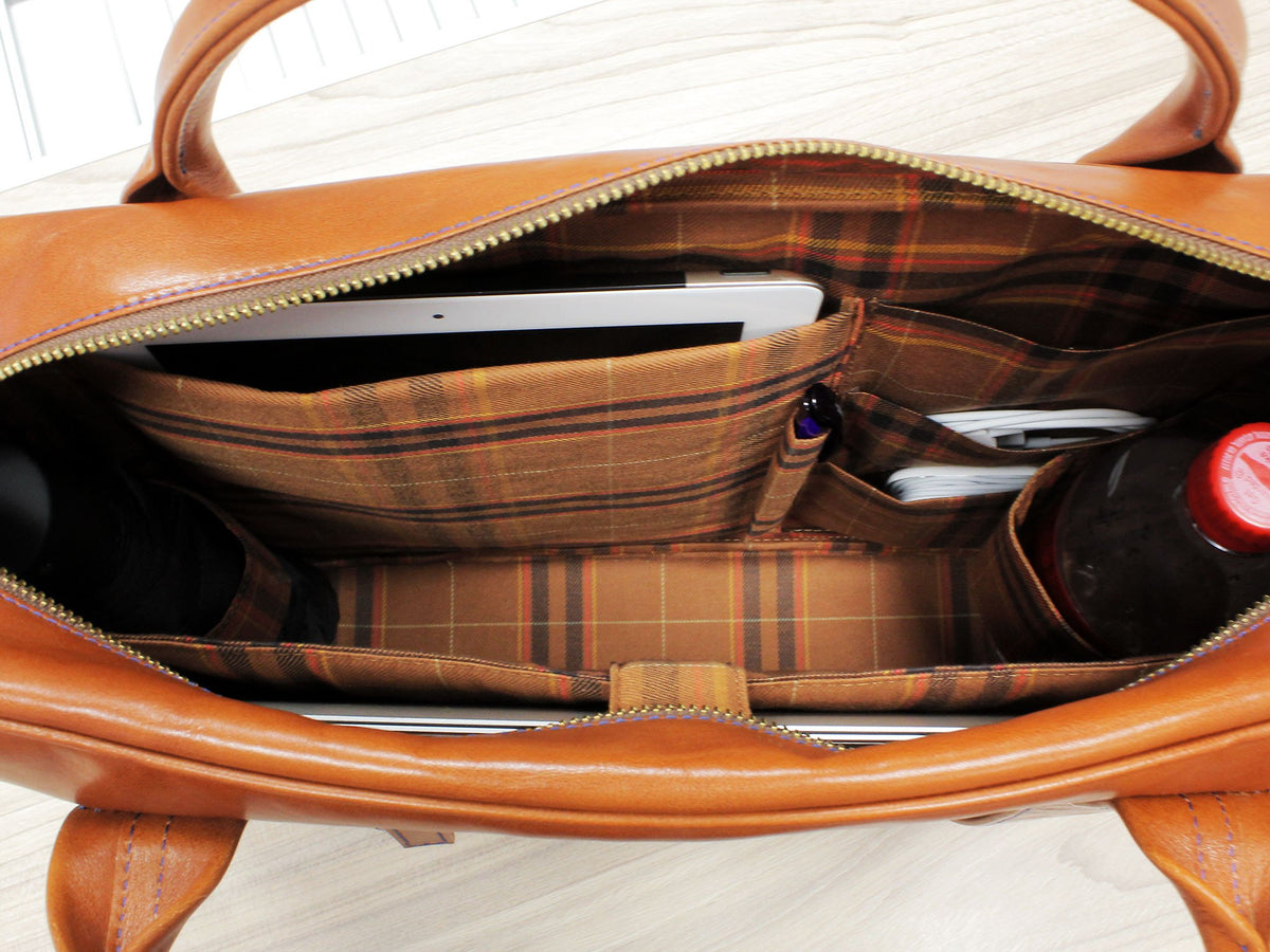 Danny P Leather Messenger Bag Tan