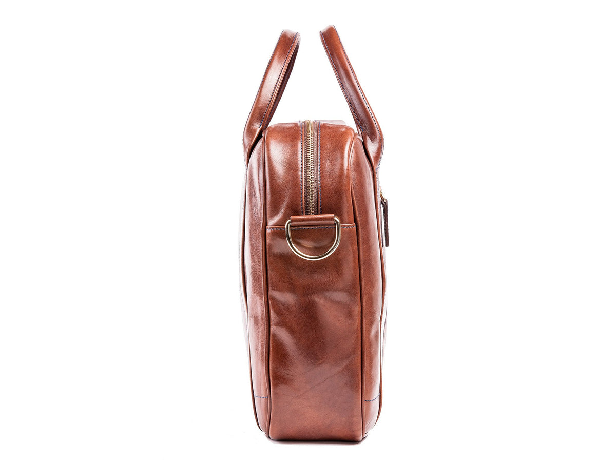 Danny P Leather Messenger Bag Dark Brown
