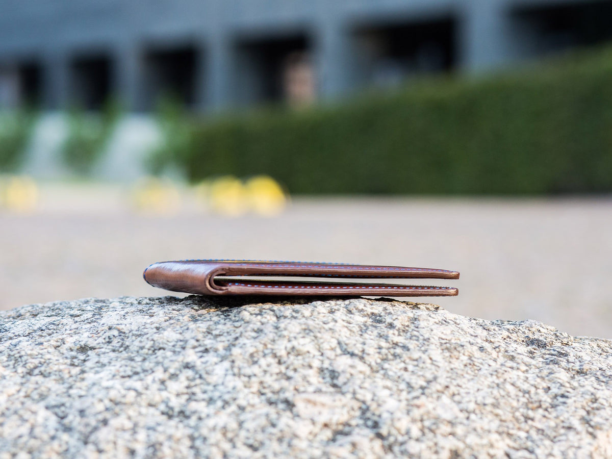 Danny P. Slim Leather Wallet Brown