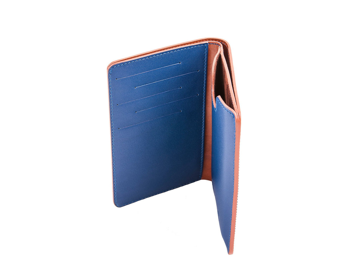 Danny P. Leather Wallet and iPhone 6/6s/7 Case Tan Blue