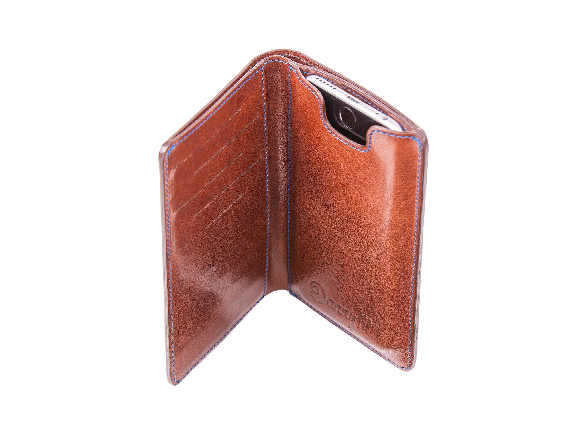 Danny P. Leather Wallet and iPhone 6/6s/7 Case Brown