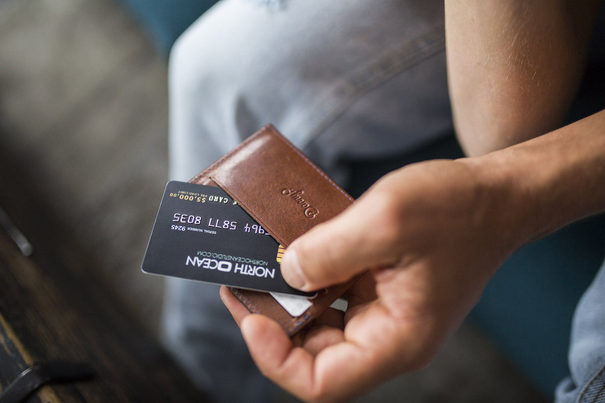 Danny P. Leather Card Wallet Brown